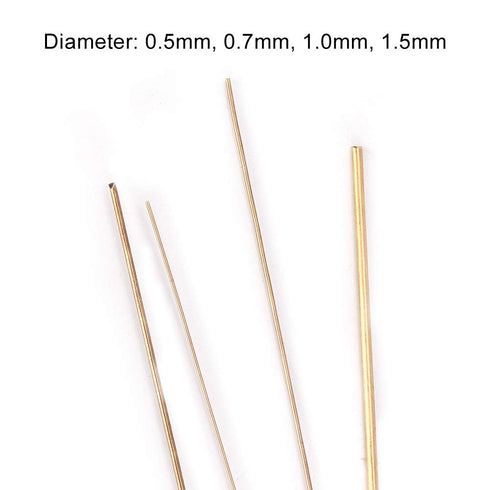 4pcs 0.5mm 0.7mm 1.0mm 1.5mm Gold Silver Copper Welding Rods,Flexible and Durable Soldering Wire for Jewelry Making Kit Welding Materials...