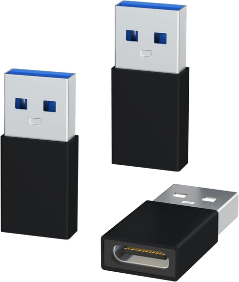 USB to USB C Adapter 3 Pack,Type C Female to A Male Charger Converter Compatible with Apple Watch Ultra iWatch 8 7,iPhone 15 14 13 12 Pro Max Plus...