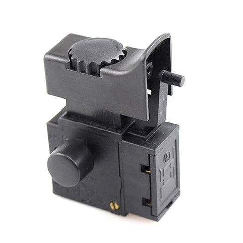 Speed Regulating Switch FA2-61BEK Lock on Power Tool Electric Drill Speed Control Trigger Button Switch, black, Product size: height 55.6mm...