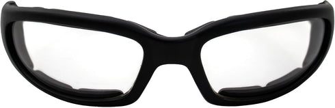 Global Vision Chicago Padded Motorcycle Riding Sunglasses 2 Pack Black Frames Clear & Smoke Lenses...