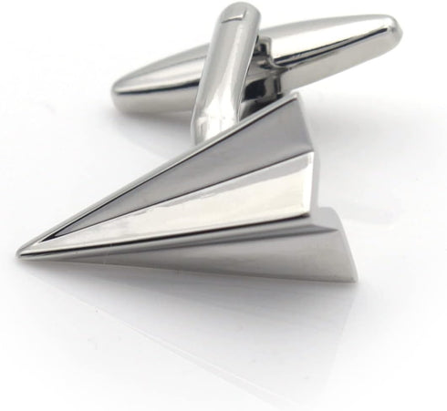 Paper Plane Style Silver Cufflinks...