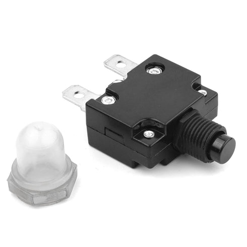 30Amp Thermal Circuit Breaker Assortment Kit Push Button Manual Reset 125/250V AC 32V DC Quick Connect Terminals Waterproof Button Caps for Overlo...