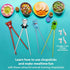 Kids Training Chopsticks for Toddlers, Kids and Adults – Removable Finger Helpers, Animal Design, BPA-Free, Dishwasher-Safe (Animals 4-Pack)...