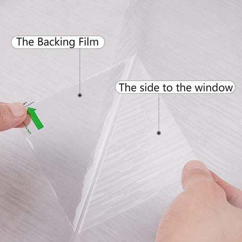 Finnez Window Privacy Film Decorative Window Sticker Window Film Anti UV for Home Office(17.5'' x 78.7'')...