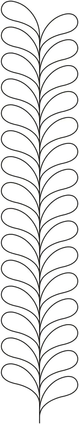 Quilting Creations Stencils for Machine and Hand Quilting - Set of 3 Plastic Quilt Templates for Borders, Patterns | Feather Border, Sashing, Spli...