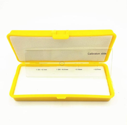 Microscope Stage Micrometer Calibration Slide with 4-Scales and 0.01mm Multifunctional Reticle Calibrating Ruler...