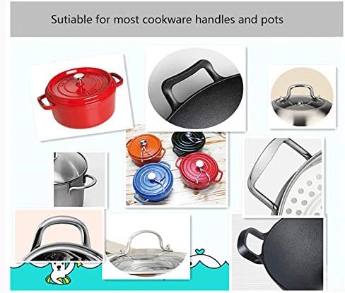 Silicone Hot Pan Handle Holder, 3Pcs Heat Resistant Non Slip Rubber Pot Handle Covers for Cast Iron Skillet Griddles Metal Frying Pans Kitchen Coo...