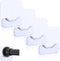 Adhesive Shower Curtain Rod Holder, 4 Pcs Tension Rod Holders, No Drilling | Invisible Rod Retainer, Transparent Wall Mount Holder for Shower Curt...