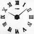Timelike 3D DIY Wall Clock, 1M Modern Frameless Large 3D DIY Wall Clock Kit Decoration Home for Living Room Bedroom (Black-Black)...