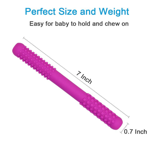 Hollow Teething Tubes Toys for Babies Girls Boys, 6 Pack Silicone Baby Teether Toy Tube for Infants with Nursing Biting Chewing, Chew Straws for T...