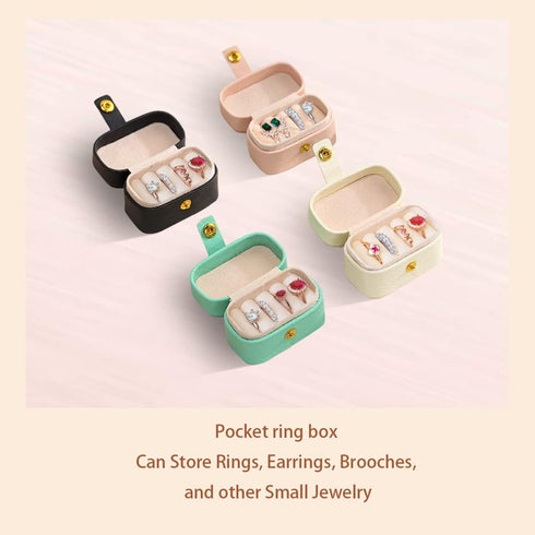 Travel Jewelry Ring Case,Small Jewelry Ring Box,Ring Holder,Mini Travel Jewelry Case Portable Ring Storage Case, for Women Girls, for Travel,Busin...