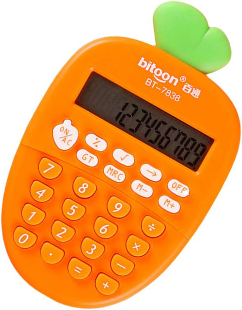 Desktop Calculator 12 Digit, Kawaii Mini Calculator Cute Carrot Portable Small Basic Students Calculators for Home Office Supplies...