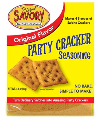 Savory Saltine Seasoning Bundle, 1.4 Ounce, Original Flavor, 2 Pack plus 2 Large Double Sealed Zip Top Bags...