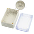 LeMotech ABS Plastic Junction Box Dustproof Waterproof IP65 Electrical Enclosure Box Universal Project Enclosure Grey with PC Transparent Clear Co...