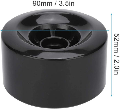 Keenso Pro Skateboard Wheels, Electric Scooter Skateboards Tires PU 80A Shockproof Wheels with Bearings 90mm for Skateboards Longboard Electric Sc...