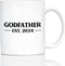 Godfather Est 2024 - New Godfather Coffee Mug Proposal Gift for First Time Godparents - Bold - 11oz White Ceramic Mug...