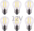 Low Voltage Mini Globe LED Bulb, AC 12V / DC 12V Input, 2W 200Lm, Dimmable with 12V DC Dimmer, E26 Base, Warm White Light, 25W Incandescent Replac...
