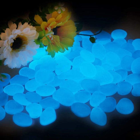 Glow in The Dark Rocks, 200PCS Fairy Garden Decorations Stones, Outdoor Decor for Patio Stepping Stone Kit, Pebbles for Plants/Yard/Backyard/Fish ...
