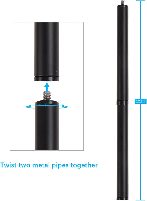 HOLACA Spike Pole Mount Ground Stake Extension Tube...
