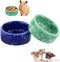 2 Pcs Hamster Ceramic Food Bowl Chew-Resistant Food and Water Dish for Hamster Rat Small Animals (Green and Purple)...