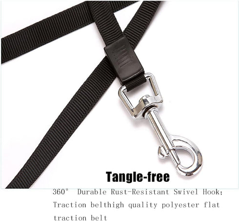 Chyix Pet Walking Leash with Anti-Slip Handle, Tangle-Free, Quick Lock, Pause and Unlock Buttons - Easy Roll-On with Your Thumb only, Suitable for...