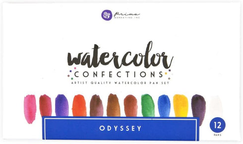 Prima Marketing Watercolor Confections ART PHILOSOPHY Confections Watercolour Pans Odyssey 12pk...
