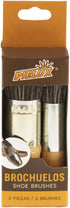 2 Pieces Shoe Polish Brushes Leather Shoes, Boots Care Clean with Natural Bristles...