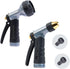 Melnor 65091-AMZ Dual Pack Metal Nozzles with QuickConnect Product Adapter Set, Multi-Pattern and Adjustable, Black, Silver...