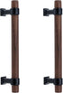 Antrader 4-Pack Drawer Pulls,Hole Centers 128mm/5.04" Walnut Wood Kitchen/Wardrobe/Cabinet Hardware Pull Handle with Screw,6.57" Total Length...