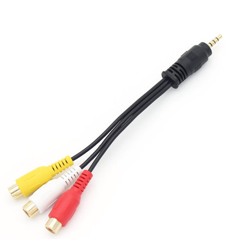 3.5mm to RCA Audio Extension Cable,Gold Plated 3.5mm Male to 3RCA Female Stereo Audio Cable for Smartphones,MP3, Tablets,Speakers,Home Theater - 3...