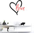 BIBITIME 16.93" x 16.93" Black Heart Red Love Wall Decal Valentine's Day Vinyl Sticker for Baby Infants Toddlers Nursery Bedroom Children Kids Roo...