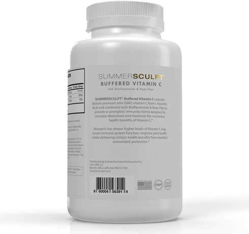 Vitamin C 1000 mg Daily Immune Support with Rose Hips & Citrus Bioflavonoids Healthy Skin & Joints Buffered Non-GMO Non Acidic, 120 Capsules...