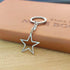 Silver Hollow Star Keychain Pendant Keyring Long Distance Friendship Jewelry for Men Women...