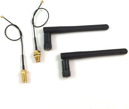 433mhz Antenna 3dbi Hotspot rp-Sma Male Connector with ufl ipx to rp-Sma Female Pigtail Antenna Wifi Cable 15cm ?pack of 2 ?...