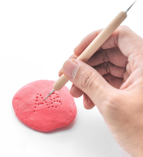 5 Pcs Embossing Stylus Set with Different Size Wooden Ball Embossing Stylus Double End Tracing Dotting Tool......