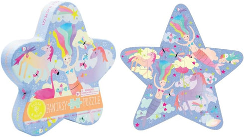 Floss & Rock Fantasy Star Shaped Jigsaw Puzzle with Shaped Box, 20 Piece, 16.5 Inch...