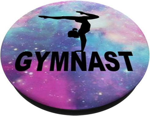 Gymnastics Gymnast Galaxy Nebula Background PopSockets PopGrip: Swappable Grip for Phones & Tablets PopSockets Adhesive PopGrip...