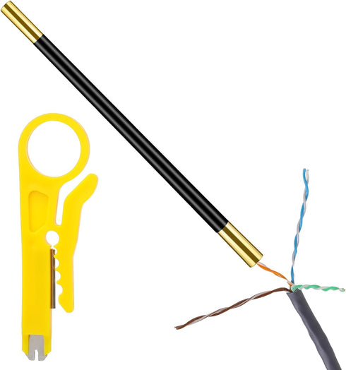 Wire Stripper Cable Stripper Wire Straightener Electrical 2 Pack Network Cable Untwist Tool Set Mini Engineer Wire Stripper Punch Down Cutter Dual...