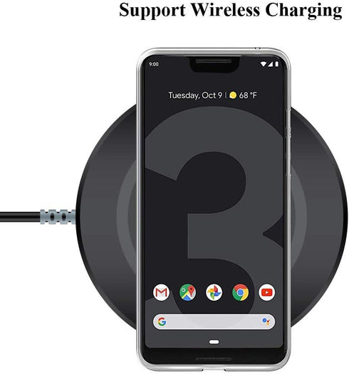 Unov Pixel 3 XL Case Clear with Design Soft TPU Shock Absorption Slim Embossed Floral Pattern Protective Back Cover for Pixel 3 XL 6.3 inch (Flowe...