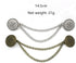 7Pcs Retro Sweater Chain Shawl Clips Cardigan Dresses Clip Collar Clip with Chain for Women Girls...