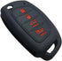 Silicone Rubber Key Fob Cover Compatible with 2019-2013 Hyundai Santa Fe Sport Sonata Tucson Santa Fe OSLOKA-875T (Suitable for Buttons with Eject...