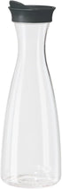 OGGI Clear Carafe w/Flip Open Lid - Ideal Juice Bottle, Clear Pitcher with Lid, Tea Pitcher, Water Carafe, 1.6 Lt(54Oz), Black...