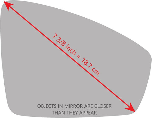 New Convex Mirror Glass with Full Size Adhesive for 2018-2024 Volkswagen VW Tiguan Passenger Side View Right RH...
