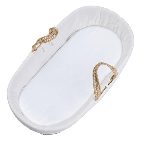 Satin Bassinet Sheet Soft Silk Bassinet Sheets for Baby Hair, Fit for Oval Rectangle and Hourglass Bassinet Mattress, Fitted Bassinet Sheets for B...