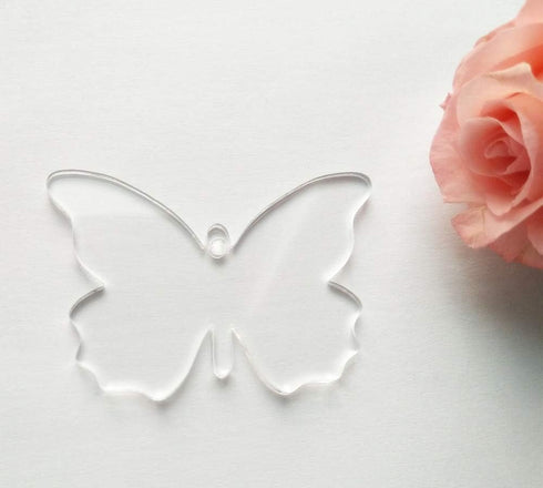 RUIXUAN 15PCS Of Blank Clear Acrylic Butterfly Key Chains Easter Party Gift Laser Cut (2.5")...