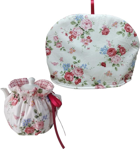 OLizee® 2pcs Insulated Tea Cozy for Teapot Tea Kettle Warmer Cover Teapot Cozy Cover Teapot Dust Cover Teapot Cozy Kettle Cover for Home Kitchen D...