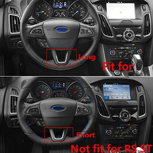 3PCS Carbon Fiber Folor Steering Wheel Cover for Ford Focus Escape EcoSport Kuga Not for RS ST...