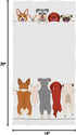 Naanle Lovely Standing Small Dogs Front and Back Border Set Soft Guest Hand Towels Multipurpose for Bathroom, Hotel, Gym and Spa (16" x 30",White)...