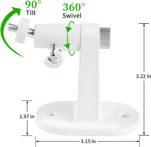 Adjustable Baby Monitor Wall Mount Compatible with Nanit Pro Smart Baby Monitor & Flex Stand, Baby Camera Wall Mount with Perfect View Angle and E...