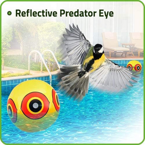 3 Pack De-Bird Duck Deterrent for Pool, Bird Repellent Balloons with Reflective Predator Eyes Scare Birds for Garden, Outdoor, Boat, Yard...